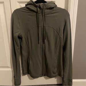 lululemon athletica Olive Green Hooded Zip Jacket